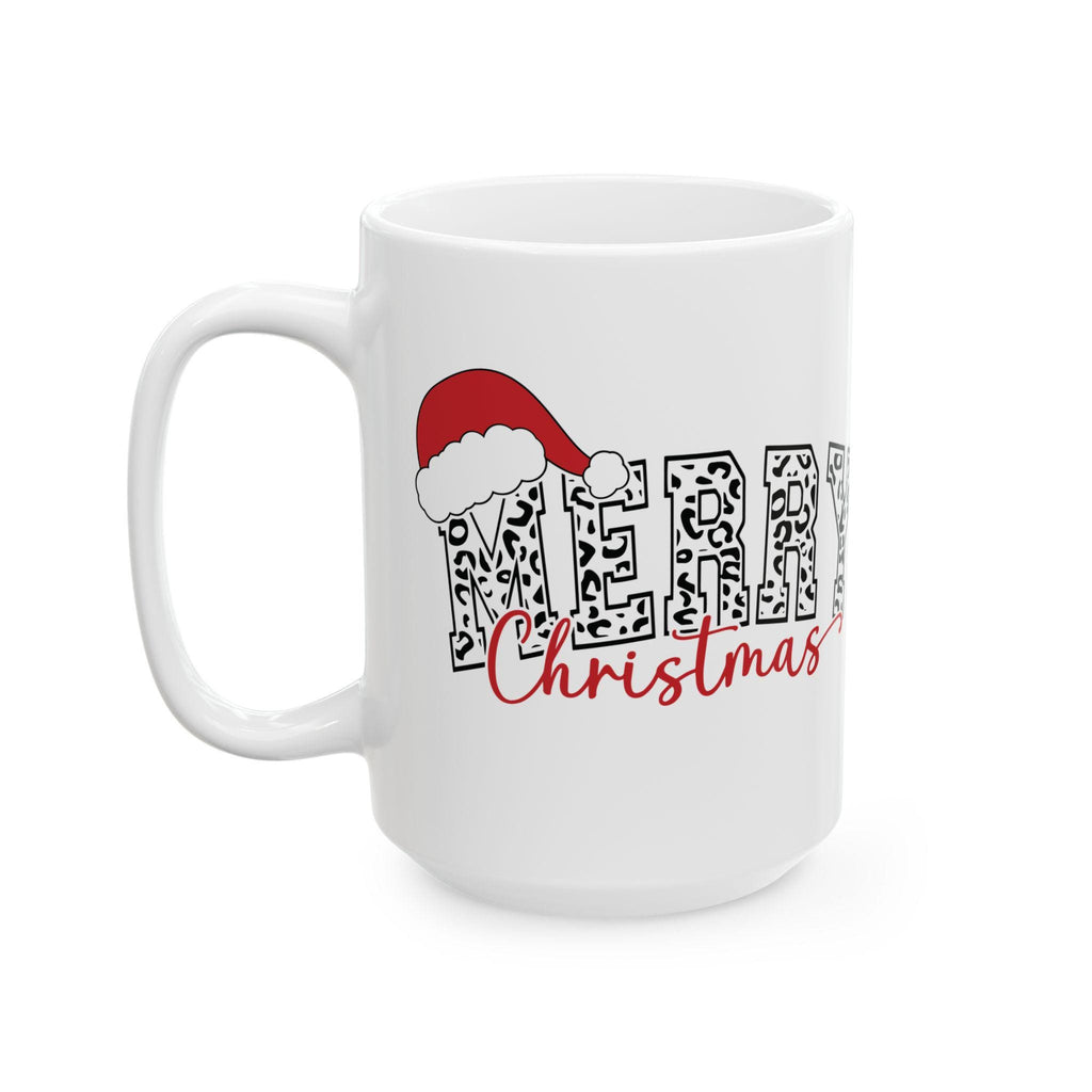 Merry Christmas Mug - Christmas mug, Holiday Coffee Cup, Christmas Gift Ideas, Leopard Print Merry Christmas Mug, Teacher Gift Gift for Mom