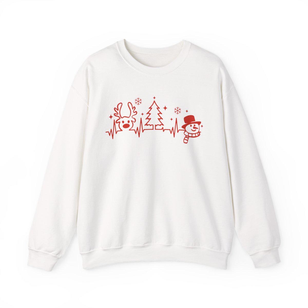 Christmas Heartbeat Shirt, Christmas Shirt, Christmas Tree Shirt, Snowman Reindeer