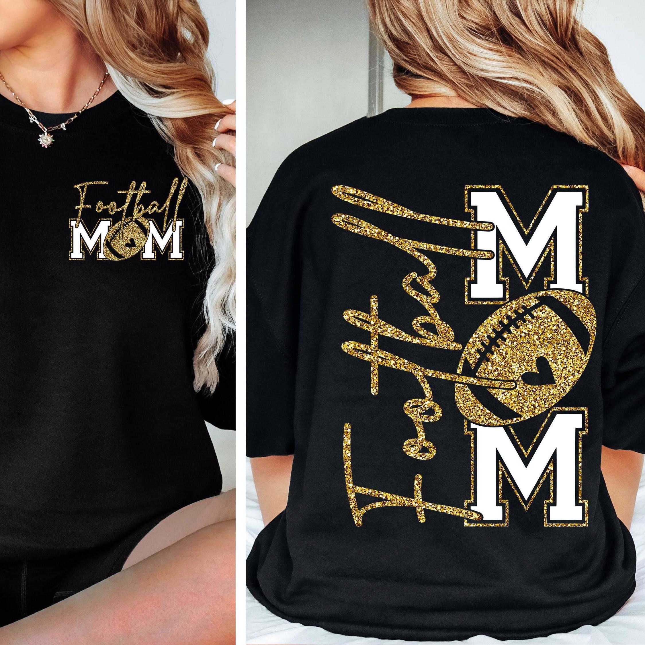 Football Mom Gold T-Shirt, Faux Gold Glitter Football Mom Shirt, Touchdown Mom Shirt, Football Shirt, Football Mama Shirt, Game Day