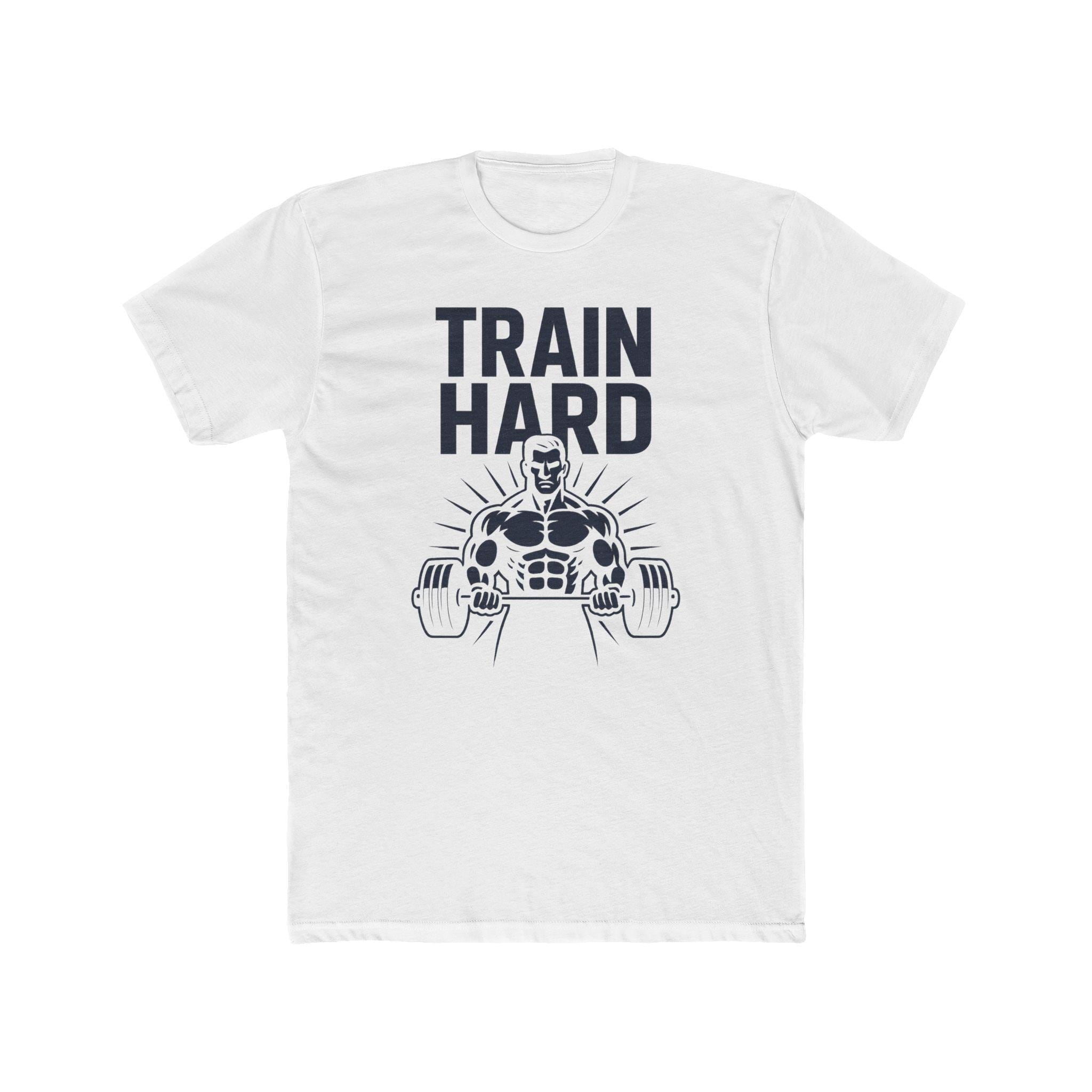 Train Hard Unisex Next Level 3600 Cotton Crew Tee, Inspirational Workout Shirt, Gym Apparel, Motivational T-Shirt