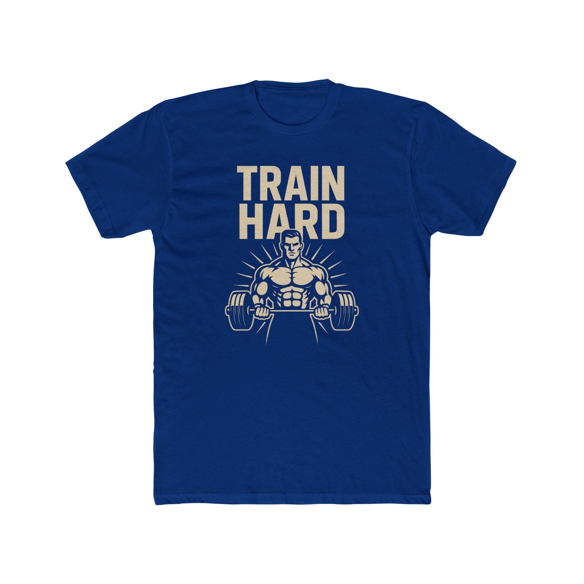 Train Hard Unisex Next Level 3600 Cotton Crew Tee, Inspirational Workout Shirt, Gym Apparel, Motivational T-Shirt
